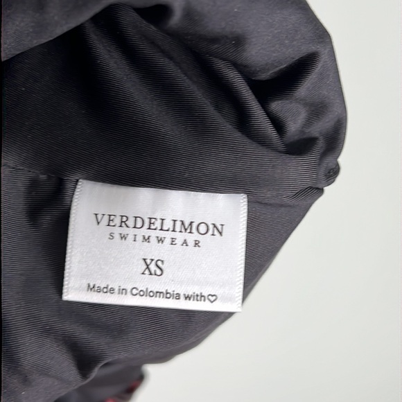 NEW w/ tag Verdelimon strapless ruched bikini top with ruffles coral reef print - Picture 4 of 4